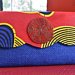 Handmade African print Clutch Purse / Bag (Blue/Red/Yellow).