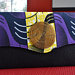 Handmade African print Clutch Purse / Bag (Black & Purple ).